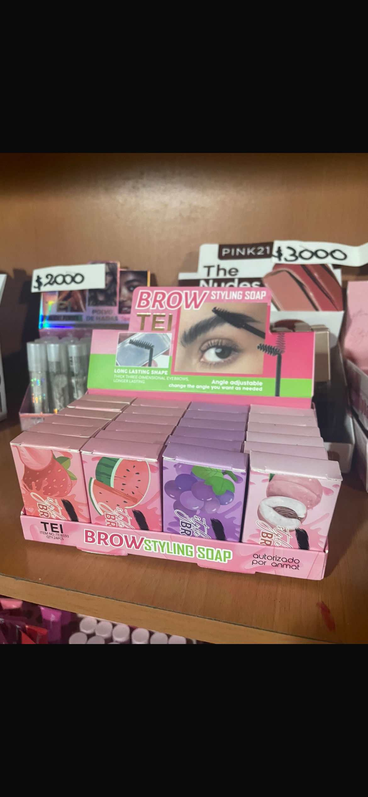 Cera para cejas TEI con cepillo aplicador