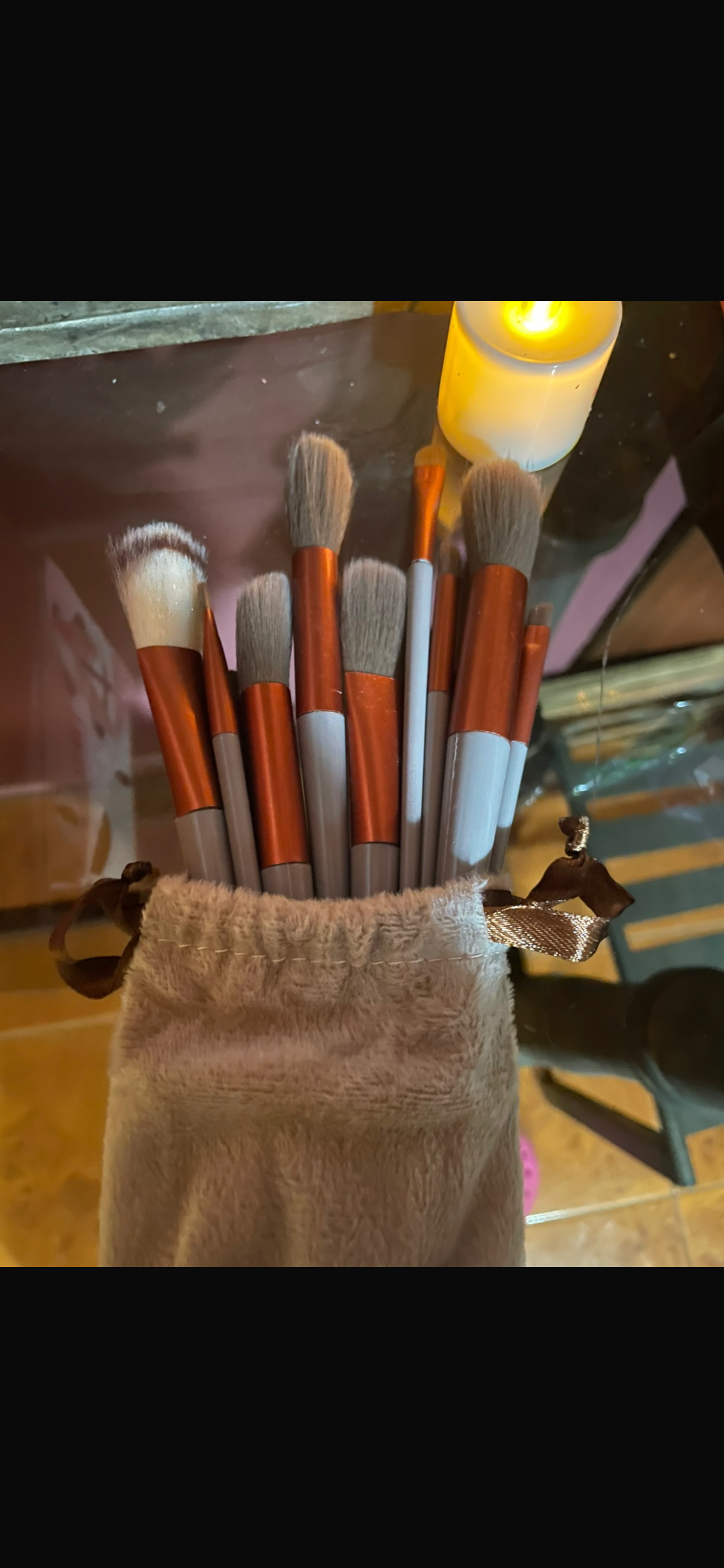 Set de Brochas x12 con estuche de terciopelo